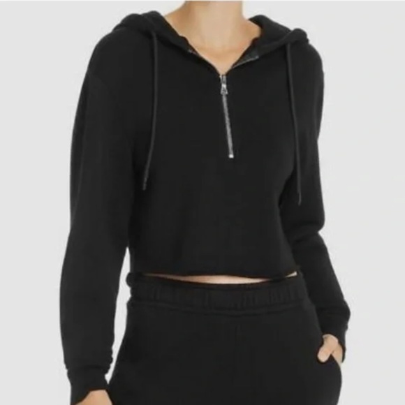 Cotton Citizen Tops - Cotton Citizen Boston Crop Hoodie
